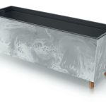 Truhlík s vkladem CORBI III 77 cm šedý