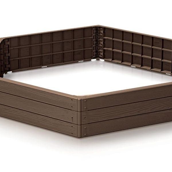 Vyvýšený záhon BASE WOODY 148 cm hnědý