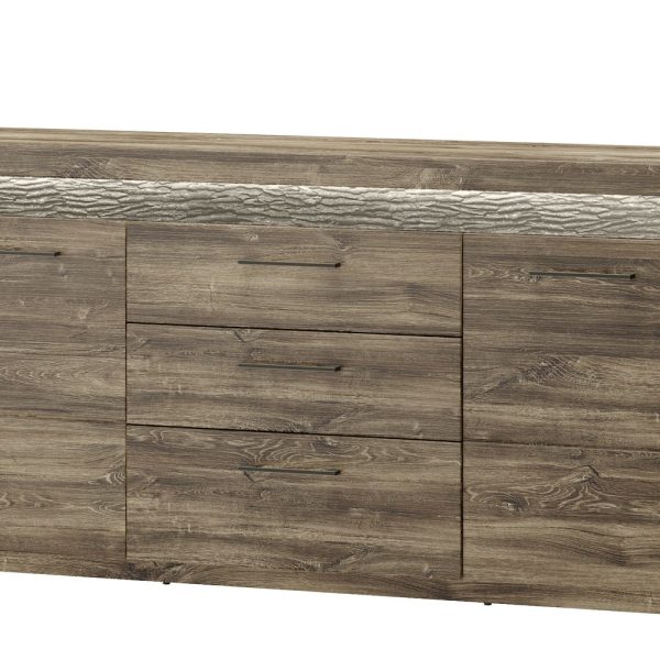 Komoda Belveder 46 178 cm s LED osvětlením dub Stirling