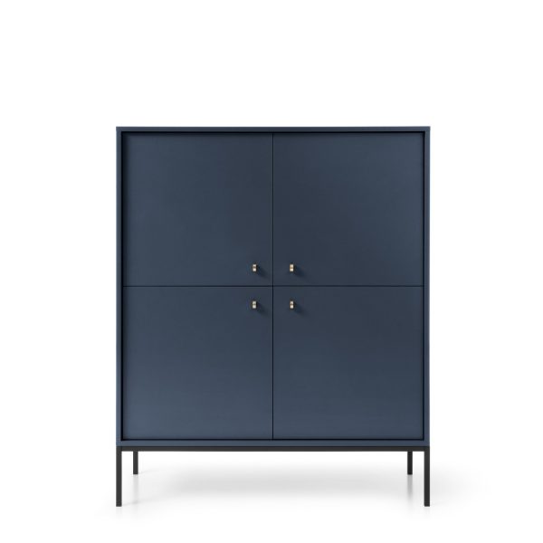 Komoda Mono II 104 cm modrá/černá