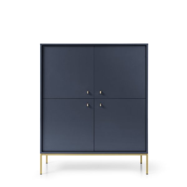 Komoda Mono II 104 cm modrá/zlatá