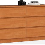 Komoda Kuba 120 cm 6 šuplíkov jelša