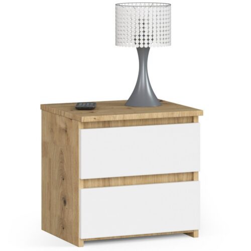 Nočný stolík CL2 40 cm dub artisan/biely Nočný stolík CL2 40 cm dub artisan/biely