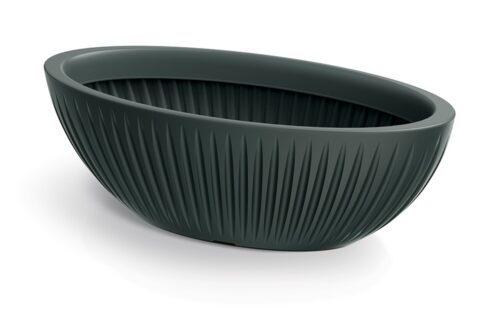 Oválný květináč LATIE 58 cm antracitový Oválný květináč LATIE 58 cm antracitový