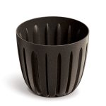 Plastový květináč WARIOS ECO WOOD kávový matný
