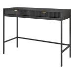 Toaletný stolík Nova 104 cm čierny/čierny rám