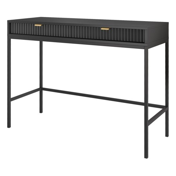 Toaletný stolík Nova 104 cm čierny/čierny rám