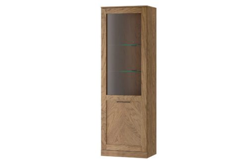 Vitrína Cozy 10 z masivu s LED osvětlením 65 cm dub Rustikal Vitrína Cozy 10 z masivu s LED osvětlením 65 cm dub Rustikal
