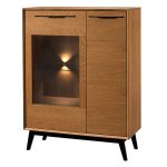 Vitrína Lazure 15 s LED osvětlením 95 cm dub Rustikal karamelový