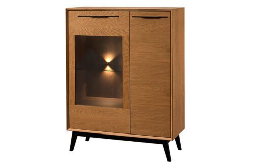 Vitrína Lazure 15 s LED osvětlením 95 cm dub Rustikal karamelový Vitrína Lazure 15 s LED osvětlením 95 cm dub Rustikal karamelový