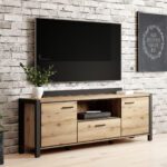AKTUAL 41 dizajnový tv stolík dub Taurus/ čierna