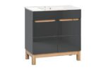 ArtCom Keramické umývadlo CFP 80D | biely lesk 80 cm – Obrázok 2
