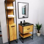 ArtCom Keramické umývadlo UM-8003-80 | čierny mat 80 cm