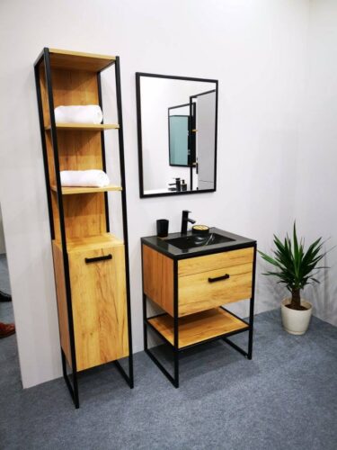 ArtCom Keramické umývadlo UM-8003-80 | čierny mat 80 cm ArtCom Keramické umývadlo UM-8003-80 | čierny mat 80 cm