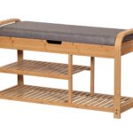 BAMBOO skrinka na topánky so sedákom