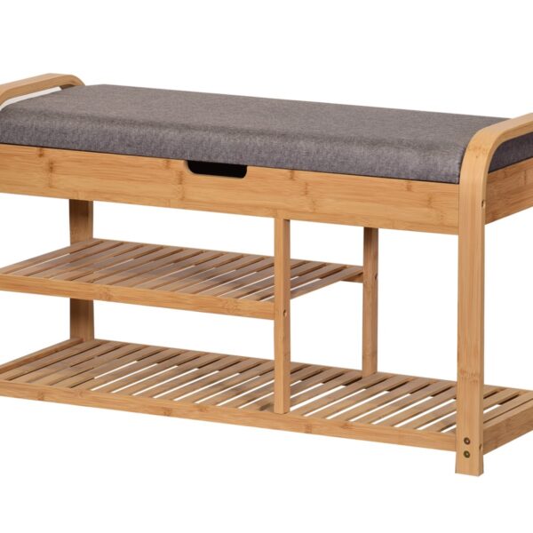 BAMBOO skrinka na topánky so sedákom