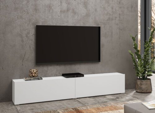 EMMA 40 moderný tv stolík biela/ dub wotan EMMA 40 moderný tv stolík biela/ dub wotan