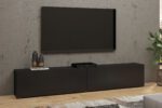 EMMA 40 moderný tv stolík čierna/ dub wotan