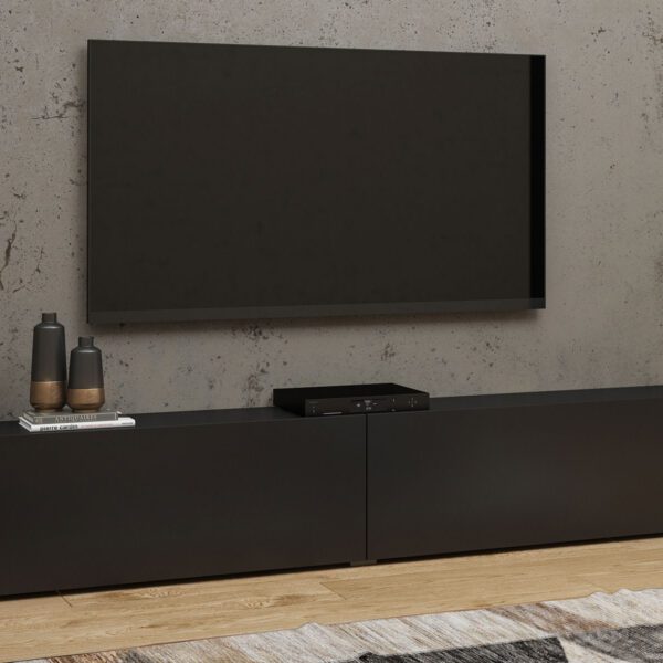 EMMA 40 moderný tv stolík čierna/ dub wotan