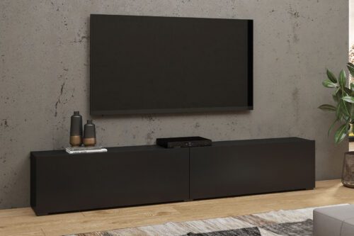 EMMA 40 moderný tv stolík čierna/ dub wotan EMMA 40 moderný tv stolík čierna/ dub wotan