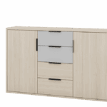Komoda Ryga 05 145 cm dub Riva/šedá