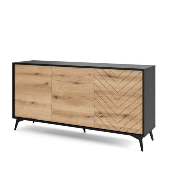Komoda SMARAGD K154 dub evoke/čierna