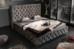 LuxD Dizajnová posteľ Laney II 160 x 200 cm olivovo-sivý zamat