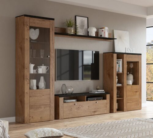 Moderná obývačková zostava LANA 10 dub Lefkas/touchwood Moderná obývačková zostava LANA 10 dub Lefkas/touchwood