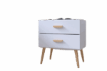 Nočný stolík KAJA 2D biely – Obrázok 2