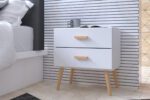 Nočný stolík KAJA 2D biely