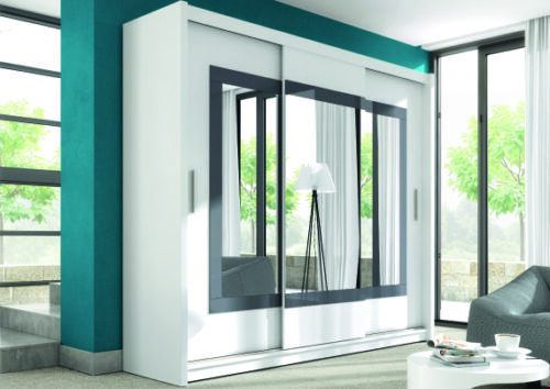 RESTON 250 šatníková skriňa biela 250cm RESTON 250 šatníková skriňa biela 250cm