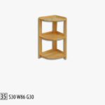 RG135 Rohový regál