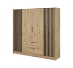 Šatníková skriňa NELA 4D dub artisan – Obrázok 2
