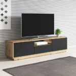 TV stolík ARTON 39 taurus/čierny mat