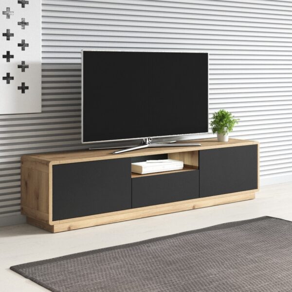 TV stolík ARTON 39 taurus/čierny mat