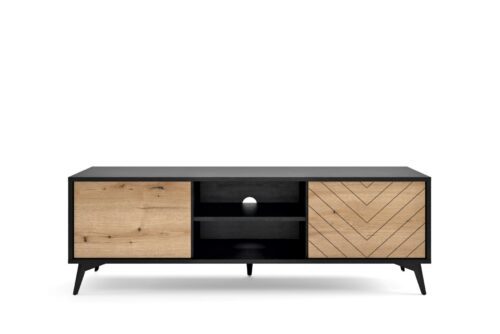 TV stolík SMARAGD RTV154 dub evoke/čierna TV stolík SMARAGD RTV154 dub evoke/čierna