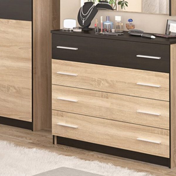 šuplíková komoda sonoma/wenge