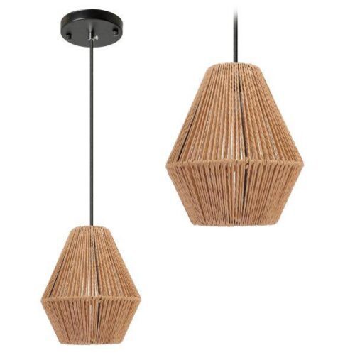 Závesná lampa La Belle Boho I čierna/hnedá Závesná lampa La Belle Boho I čierna/hnedá