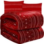 Deka 160x200 cm + 2x obliečka na vankúše Ruhhy 22594 - červená