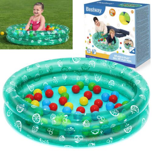 Detský bazén 91 cm x 20 cm + 50 loptičiek Bestway 51141 - zelený Detský bazén 91 cm x 20 cm + 50 loptičiek Bestway 51141 - zelený