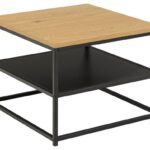 Konferenčný stolík Gilla 55x55 cm divoký dub/čierny