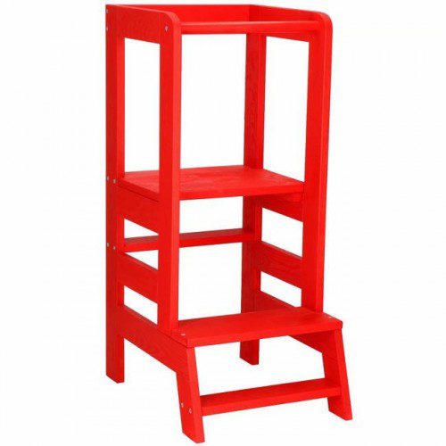 Kuchynská platforma pre deti 90 cm SPRINGOS KCH01 - červená Kuchynská platforma pre deti 90 cm SPRINGOS KCH01 - červená
