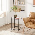 Okrúhly stolík 50 cm VASAGLE LGT020B01 – Obrázok 2