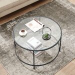 Okrúhly stolík 84 cm VASAGLE LGT021B01 – Obrázok 2