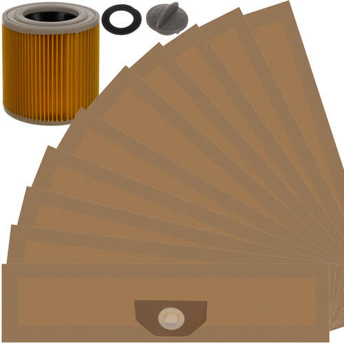 Papierové vrecká + filter vysávača 10 ks Malatec 22580 Papierové vrecká + filter vysávača 10 ks Malatec 22580