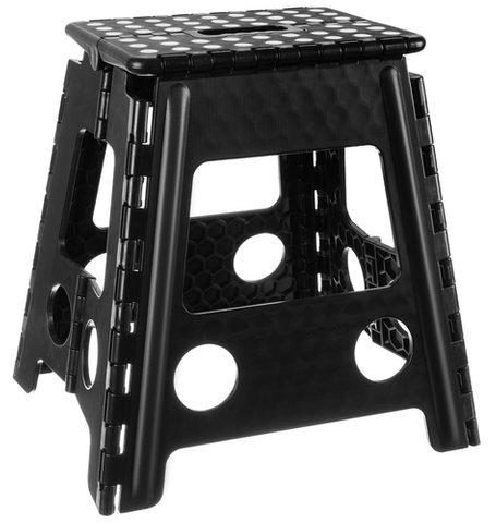Skladacia taburetka 39 cm Malatec - čierna 18595 Skladacia taburetka 39 cm Malatec - čierna 18595