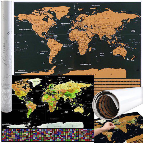 Stieracia mapa sveta 82 x 59 cm Malatec 23442 + príslušenstvo Stieracia mapa sveta 82 x 59 cm Malatec 23442 + príslušenstvo