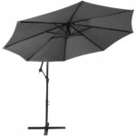 Záhradný slnečník 300 cm SPRINGOS GU0025 – tmavosivý