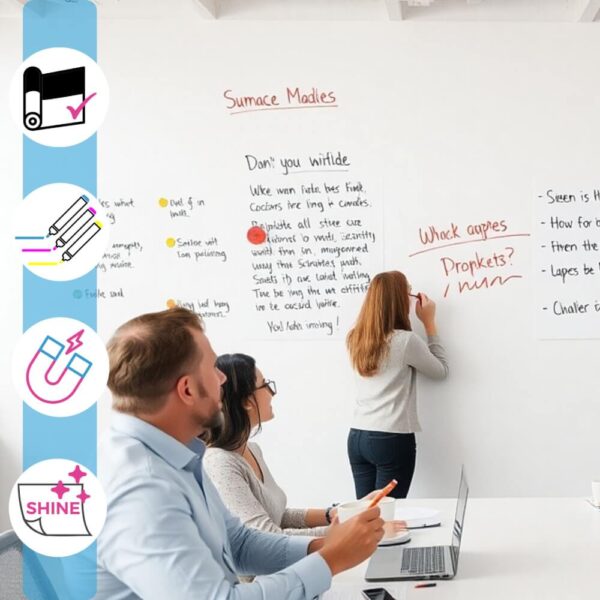 Elegantná magnetická fólia INSPIO so samolepiacou vrstvou a whiteboard povrchom. Píšte