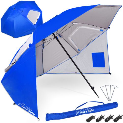 Plážový slnečník Korcula Para Sole UPF 50+ SP0784 - modrý Plážový slnečník Korcula Para Sole UPF 50+ SP0784 - modrý